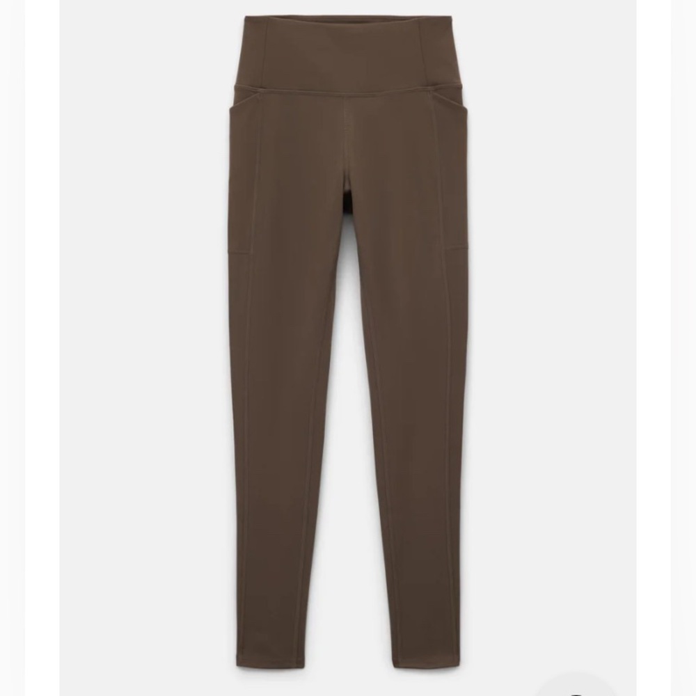 Girlfriend Collective Compressive Pocket Legging, size M, 23.75” inseam, Café
